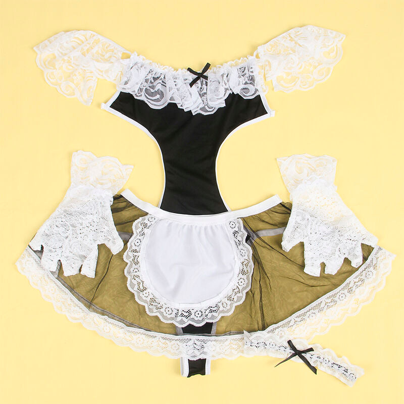 Imagem da SUBBLIME Fantasia de Empregada Sexy Preto/Branco S/M