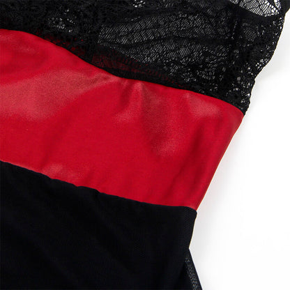 Vestido Bondage de Renda Preto SUBBLIME, detalhe da renda e design sedutor.