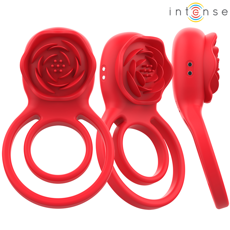 INTENSE Estimulador Clitoriano Gail Rosa Vermelha com Controle Remoto, mostrando seu design elegante e cor vibrante.