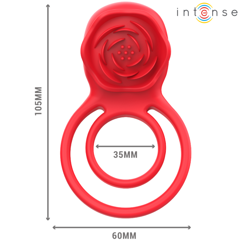 INTENSE Estimulador Clitoriano Gail Rosa Vermelha com Controle Remoto, mostrando seu design elegante e cor vibrante.