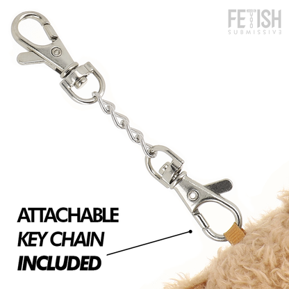 Urso de pelúcia BDSM Ted da FETISH SUBMISSIVE com chicote, máscara e arnês de couro.