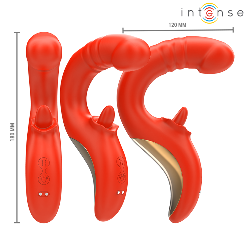 Vibrador e Estimulador INTENSE Paulina em formato U para prazer clitoriano e ponto G.