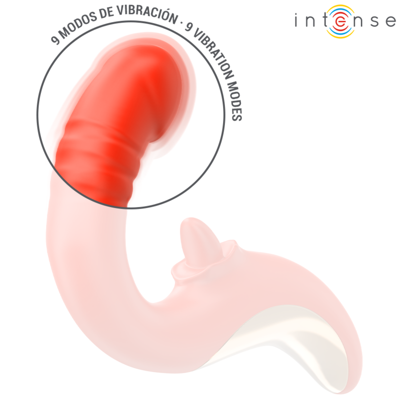 Vibrador e Estimulador INTENSE Paulina em formato U para prazer clitoriano e ponto G.
