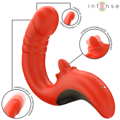 Vibrador e Estimulador INTENSE Paulina em formato U para prazer clitoriano e ponto G.