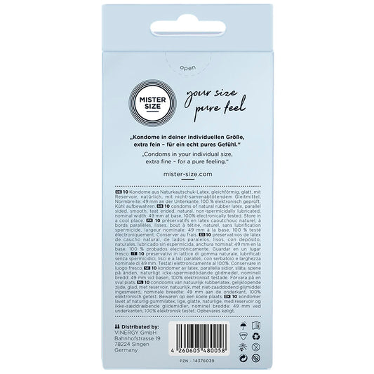 Preservativo Talla S 49 mm (10 Unidades)
