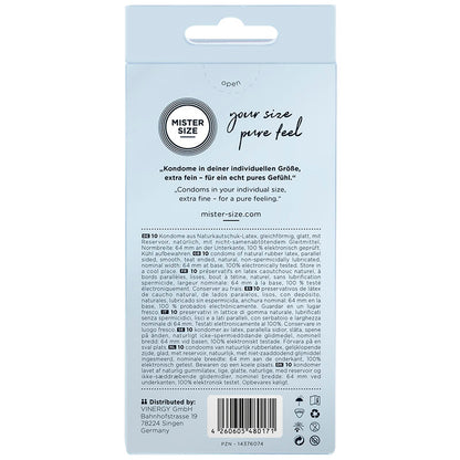 PRESERVATIVOS TALLA XXL 64 MM (10 UNIDADES)