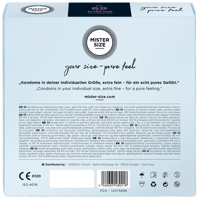 Preservativos Tamaño XXXL 69 mm (36 Unidades)