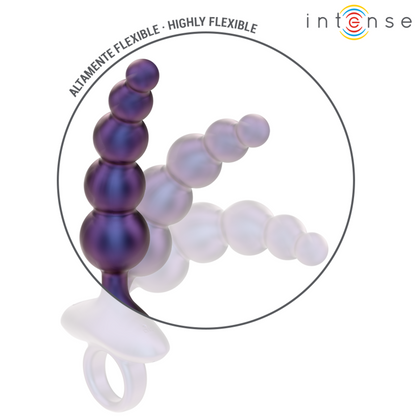 Close-up do Vibrador Anal Plug INTENSE Tito com Controle Remoto, destacando seu design ergonômico e material de silicone.