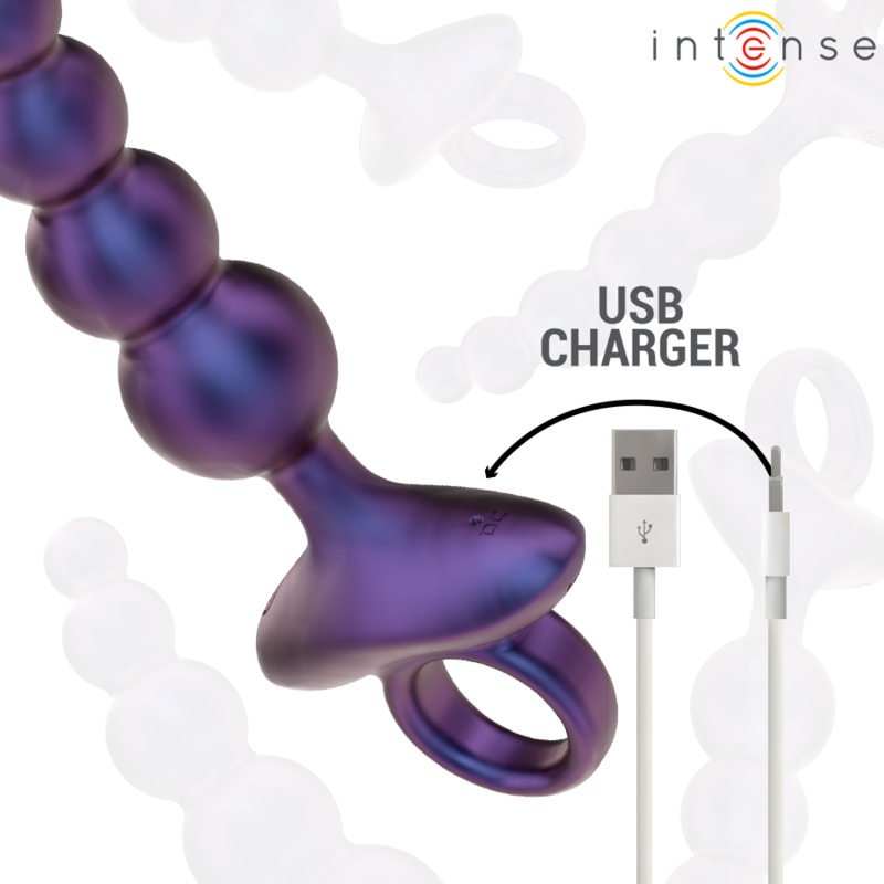 Close-up do Vibrador Anal Plug INTENSE Tito com Controle Remoto, destacando seu design ergonômico e material de silicone.