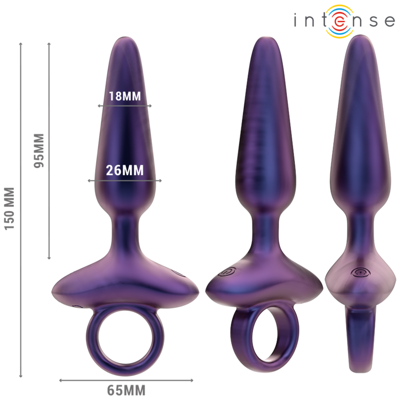 INTENSE Marlon Vibrador Anal Plug com Controle Remoto e 10 Modos de Vibração, mostrando seu design ergonómico e material de silicone.