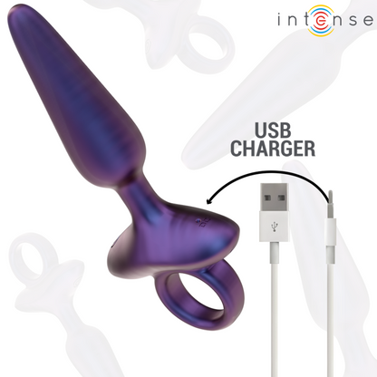 INTENSE Marlon Vibrador Anal Plug com Controle Remoto e 10 Modos de Vibração, mostrando seu design ergonómico e material de silicone.