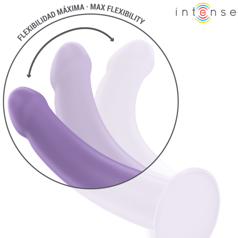 Vibrador INTENSE Eddie roxo com controlo remoto, feito de silicone macio e com design ergonómico.