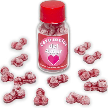 Dulces Comestibles con Forma de Pene - Fresa/Cereza (12 unidades)