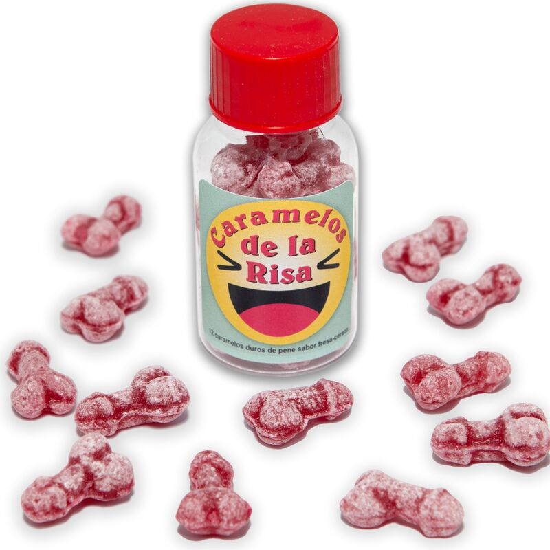 Dulces Divertidos con Forma de Pene Fresa/Cereza - 12 Unidades