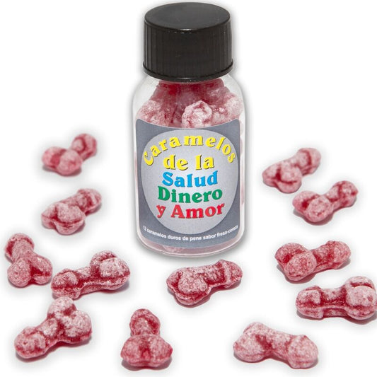 Dulces Comestibles en Forma de Pene - Fresa y Cereza (12 Unidades)