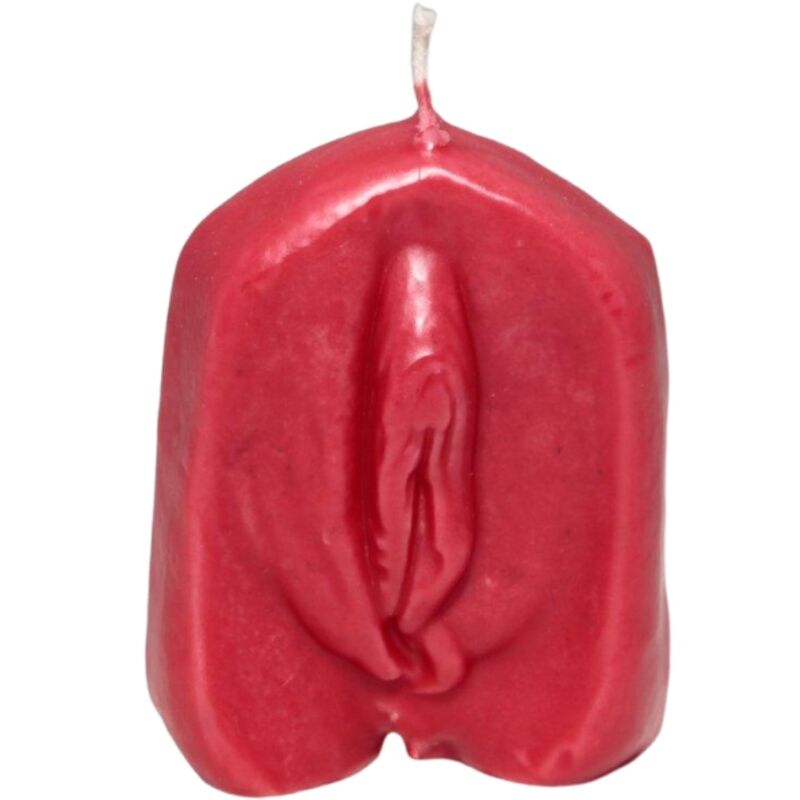 Vela Decorativa con Forma de Vagina Roja