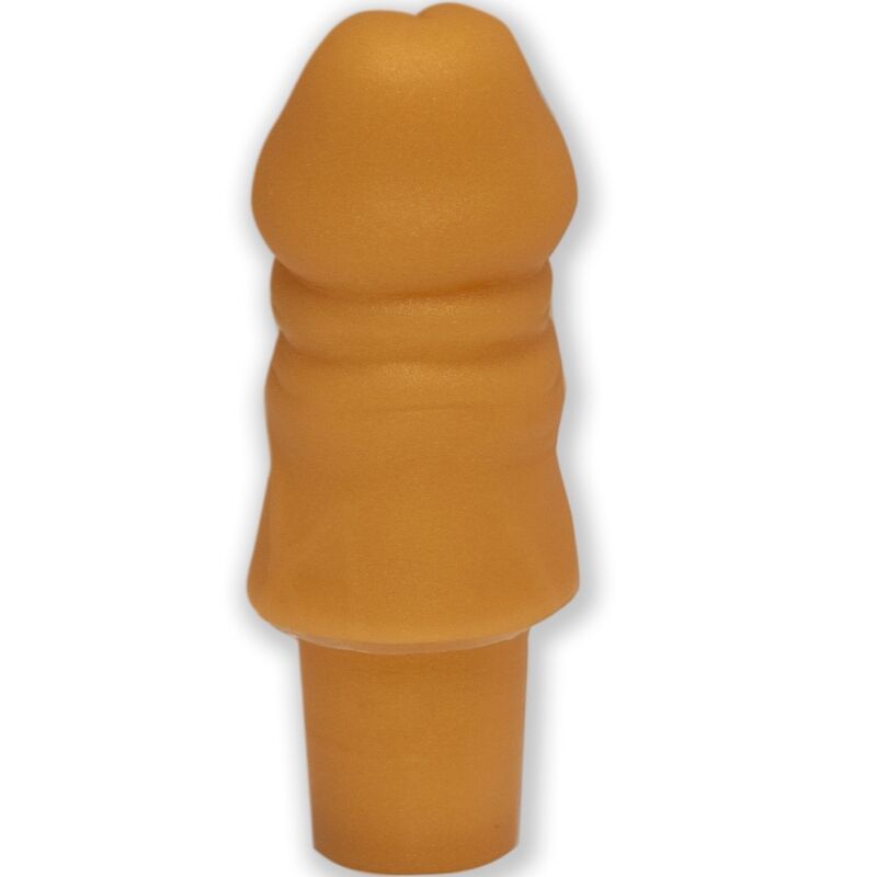 Tapón de Botella Dorado con Forma de Pene para Fiestas