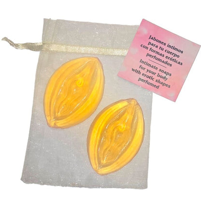 Jabones Perfumados en Forma de Vagina - Pack de 2 Amarillos