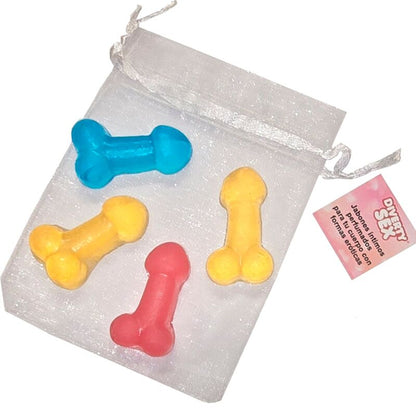 Kit de 4 Mini Jabones Perfumados con Forma de Pene