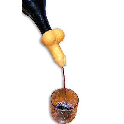 Decantador de Vino con Forma de Pene Dorado