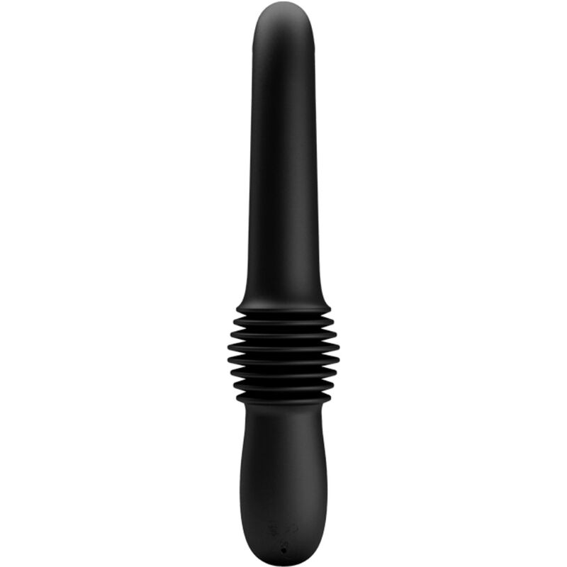 Close-up do Vibrador Calcinha PRETTY LOVE Pazuzu Preto, mostrando seu design discreto e ponta cônica.