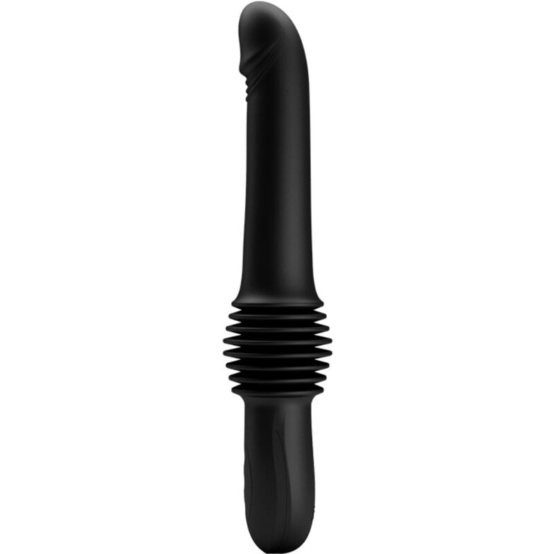 Close-up do Vibrador Calcinha PRETTY LOVE Pazuzu Preto, mostrando seu design discreto e ponta cônica.