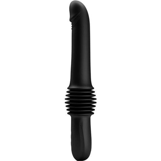 Close-up do Vibrador Calcinha PRETTY LOVE Pazuzu Preto, mostrando seu design discreto e ponta cônica.