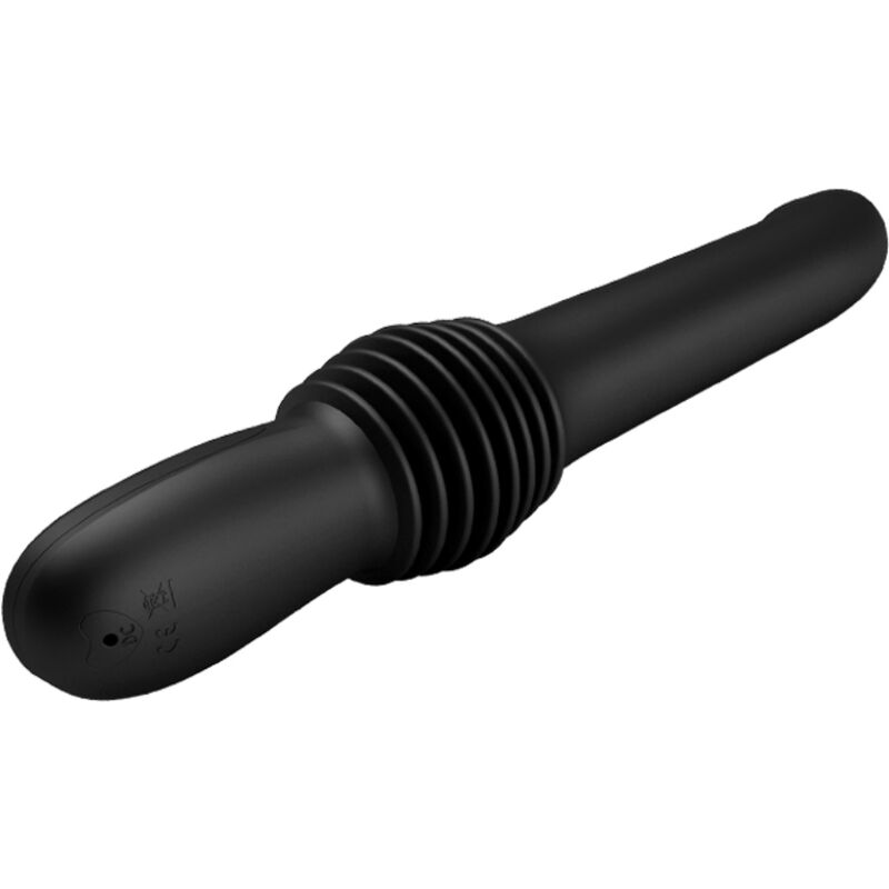 Close-up do Vibrador Calcinha PRETTY LOVE Pazuzu Preto, mostrando seu design discreto e ponta cônica.
