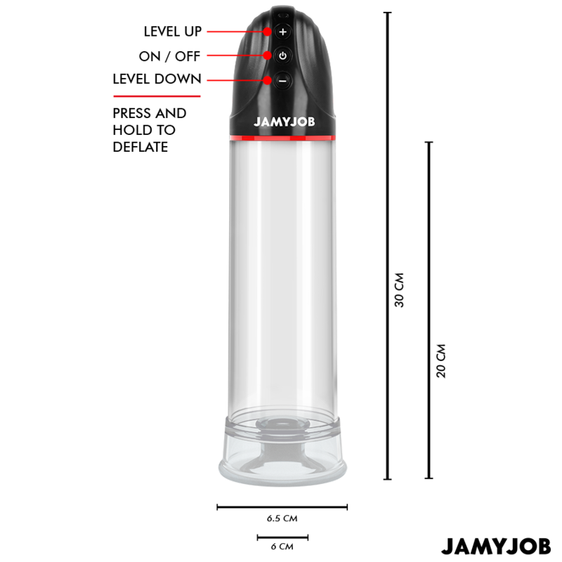 JAMYJOB Bomba Peniana Automática XPAND 3 Níveis Sucção Cinza para aumento e desempenho masculino.