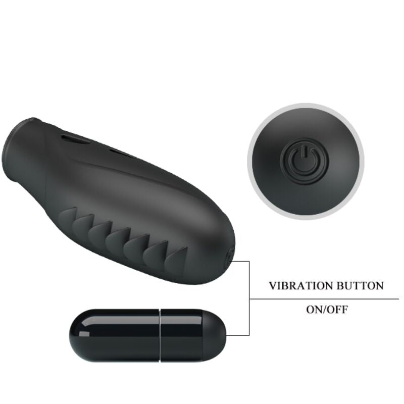 PRETTY LOVE Vibrador de Dedo Gilo Preto em Silicone para estimulação íntima e precisa.