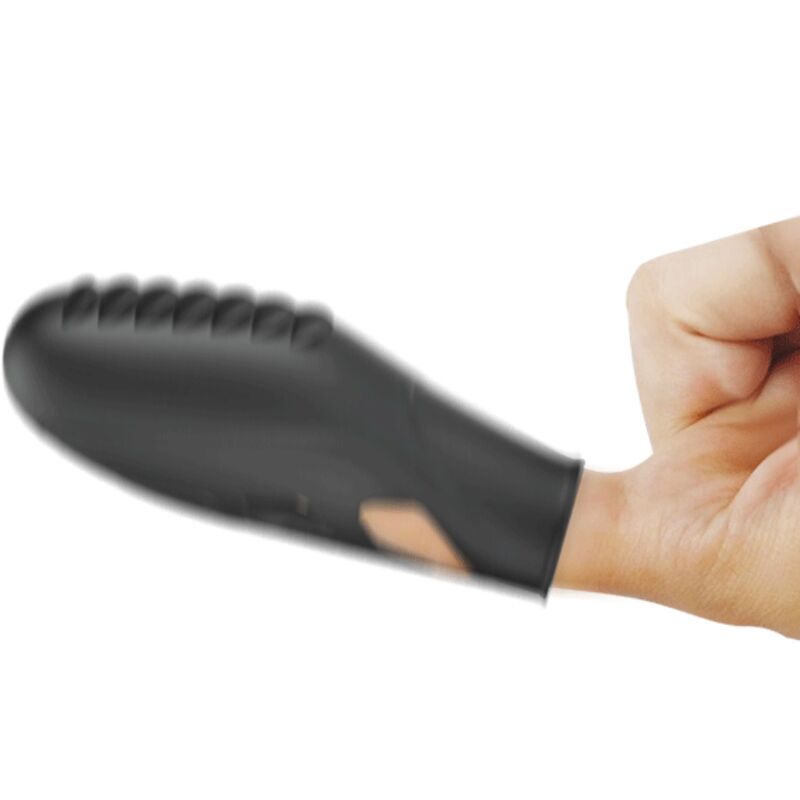 PRETTY LOVE Vibrador de Dedo Gilo Preto em Silicone para estimulação íntima e precisa.