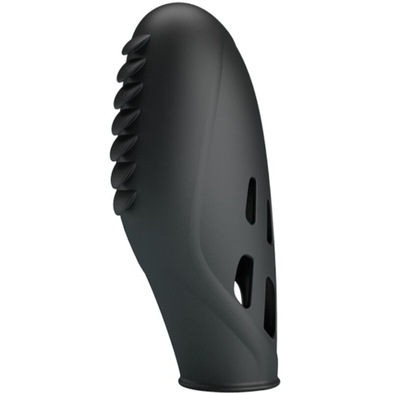 PRETTY LOVE Vibrador de Dedo Gilo Preto em Silicone para estimulação íntima e precisa.