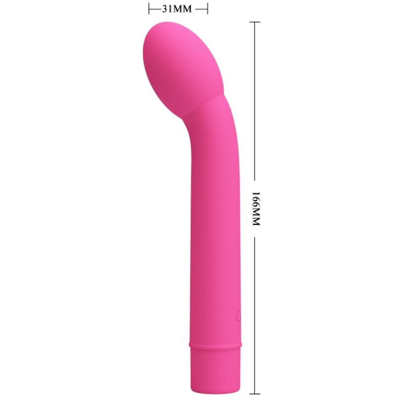 Vibrador Pretty Love Logan para estimulação do Ponto G, com 10 vibrações e cor rosa.
