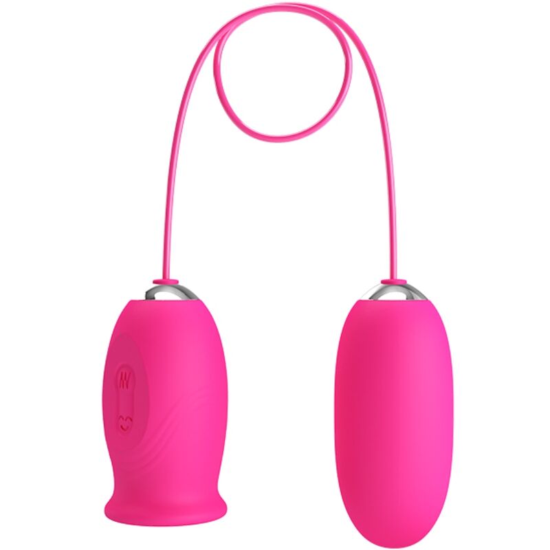 Close-up of the PRETTY LOVE Ovo Vibrador Daisy com Língua Estimulante de Clitóris Rosa, showcasing its dual stimulation features and silicone texture.
