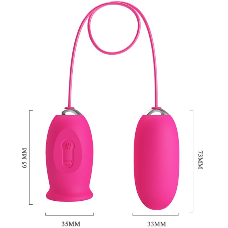 Close-up of the PRETTY LOVE Ovo Vibrador Daisy com Língua Estimulante de Clitóris Rosa, showcasing its dual stimulation features and silicone texture.