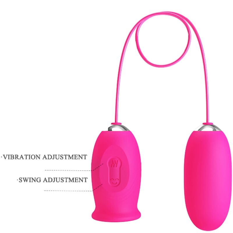 Close-up of the PRETTY LOVE Ovo Vibrador Daisy com Língua Estimulante de Clitóris Rosa, showcasing its dual stimulation features and silicone texture.