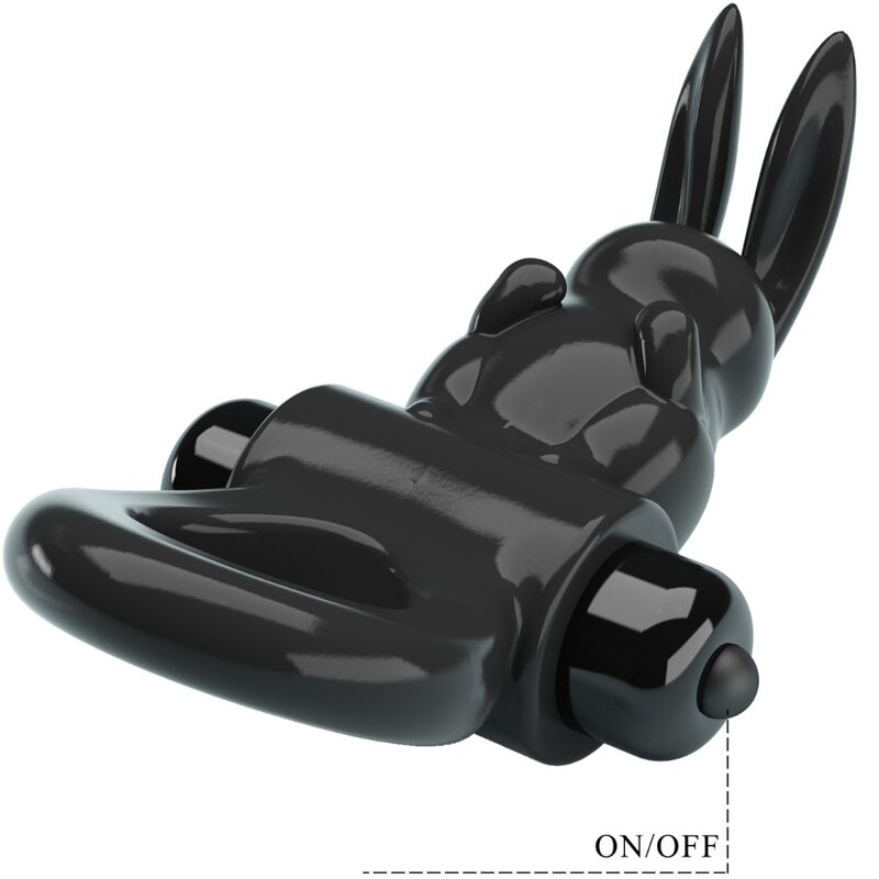 PRETTY LOVE Anel Vibrador Coelhinho Preto com 10 vibrações para prazer a dois