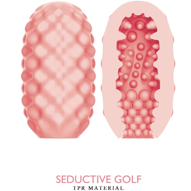 Close-up do masturbador masculino PRETTY LOVE CUPID X, mostrando suas texturas internas e cor rosa.