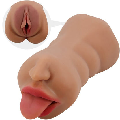Masturbador Masculino Doble: Boca y Vagina Realistas