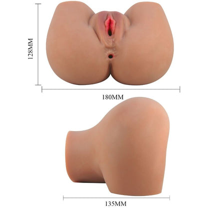 Masturbador Masculino Doble Entrada con Vagina y Ano Realistas y Vibrador Bullet