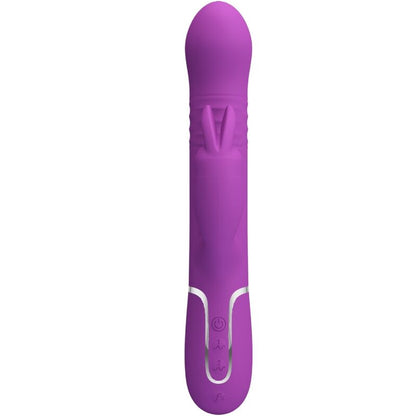 Vibrador Pretty Love Coale 4 em 1 Multifuncional Roxo de silicone com estimulação dupla.