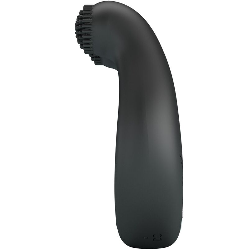 Close-up do PRETTY LOVE Anel Vibratório Dália com Estimulador Clitoriano, mostrando o design ergonómico e material de silicone.