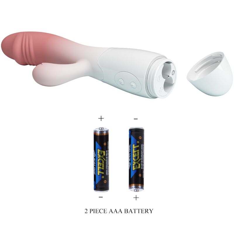Vibrador Snappy Rabbit Pretty Love Rosa com 30 funções de vibração para estimulação dupla.