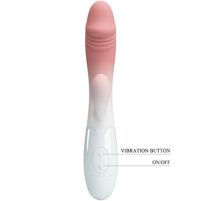 Vibrador Snappy Rabbit Pretty Love Rosa com 30 funções de vibração para estimulação dupla.
