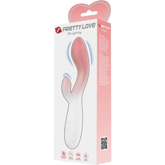 Vibrador PRETTY LOVE G-Spot e Clitóris Rosa, com design ergonómico e botões de controlo visíveis.