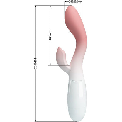 Vibrador PRETTY LOVE G-Spot e Clitóris Rosa, com design ergonómico e botões de controlo visíveis.