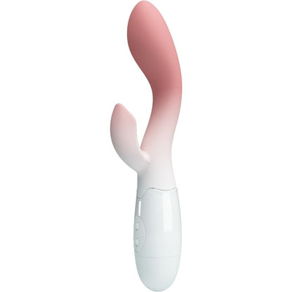 Vibrador PRETTY LOVE G-Spot e Clitóris Rosa, com design ergonómico e botões de controlo visíveis.