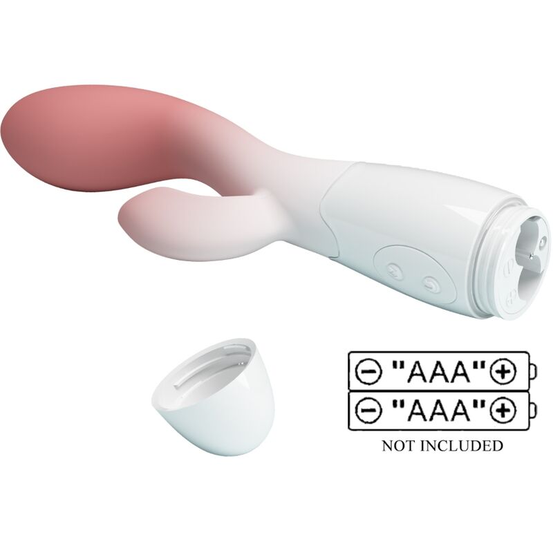 Vibrador PRETTY LOVE G-Spot e Clitóris Rosa, com design ergonómico e botões de controlo visíveis.