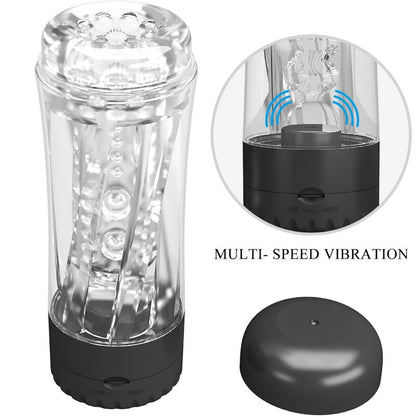 Masturbador Masculino PRETTY LOVE Tamara Vibratório Multi-Velocidade Preto