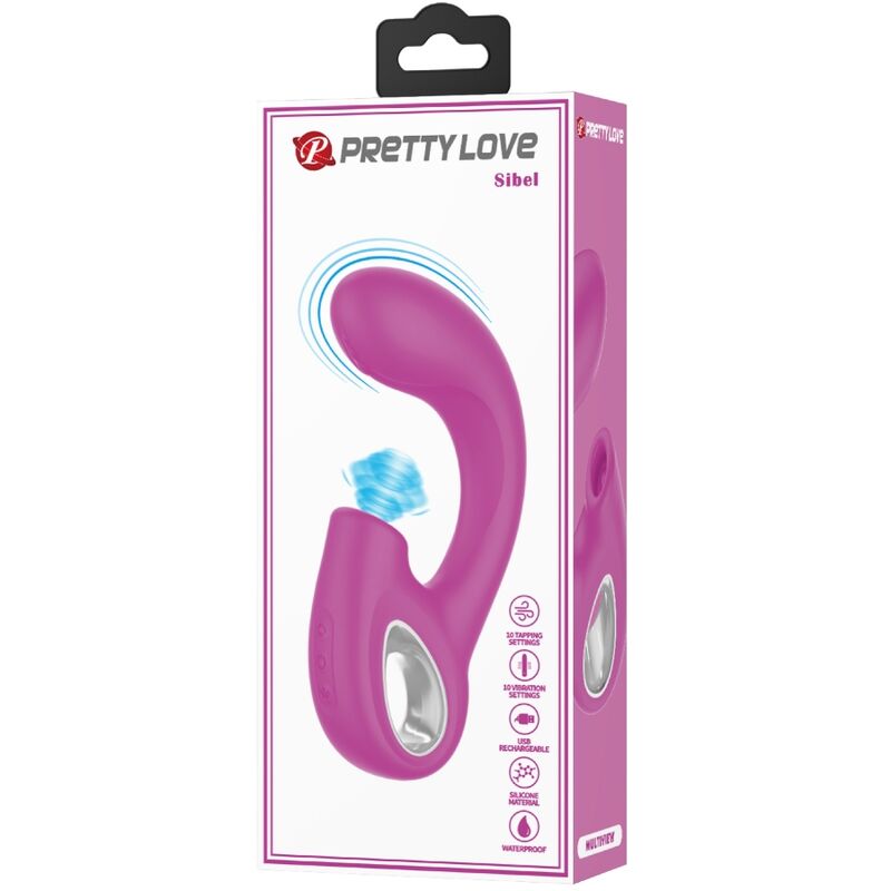 Vibrador PRETTY LOVE SIBEL para ponto G e clítoris roxo com 10 funções de vibração